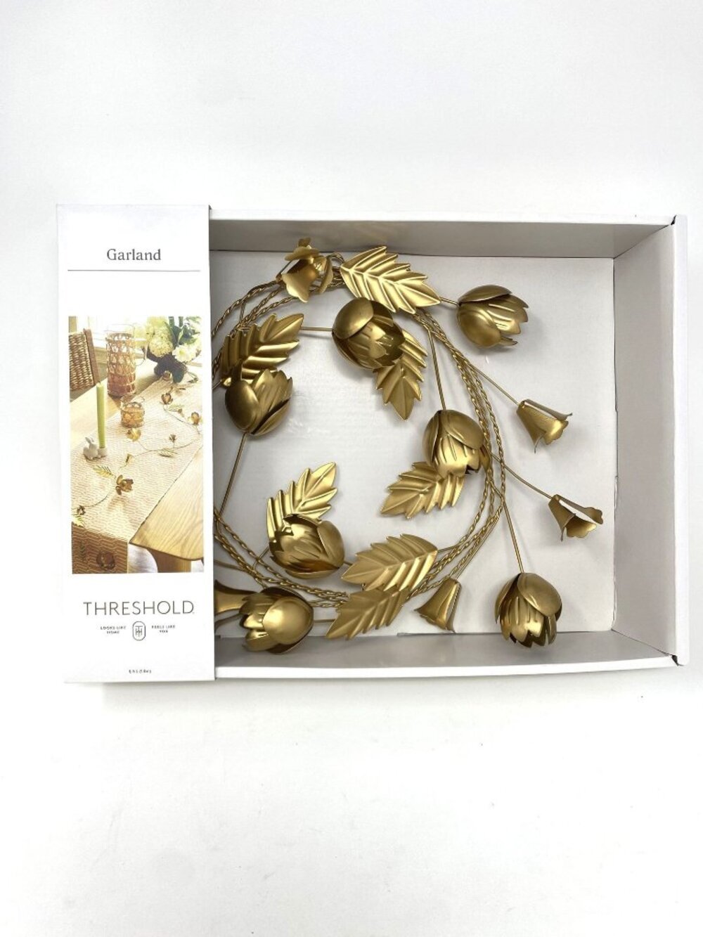 Target Easter Gold Metal Botanical Garland - Threshold™ 72" Length Decor